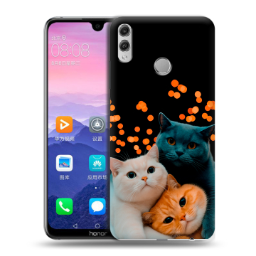 Пластиковый чехол на Huawei Honor 8X Max с принтом Кошки Пластиковый чехол на Huawei Honor 8X Max с принтом Кошки