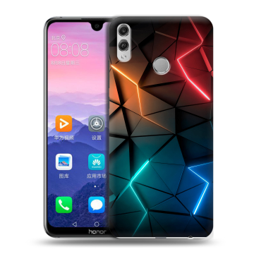 Пластиковый чехол на Huawei Honor 8X Max с принтом Абстракция неон Пластиковый чехол на Huawei Honor 8X Max с принтом Абстракция неон
