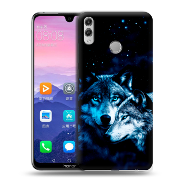 Пластиковый чехол на Huawei Honor 8X Max с принтом Волки Пластиковый чехол на Huawei Honor 8X Max с принтом Волки