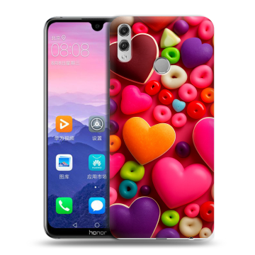 Пластиковый чехол на Huawei Honor 8X Max с принтом Сердечки Пластиковый чехол на Huawei Honor 8X Max с принтом Сердечки