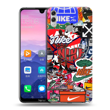 Пластиковый чехол на Huawei Honor 8X Max с принтом Найк Nike яркий
