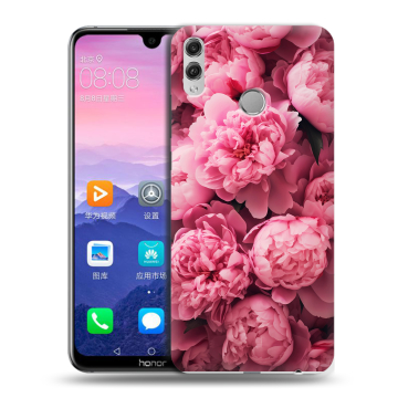 Пластиковый чехол на Huawei Honor 8X Max с принтом цветы пионы