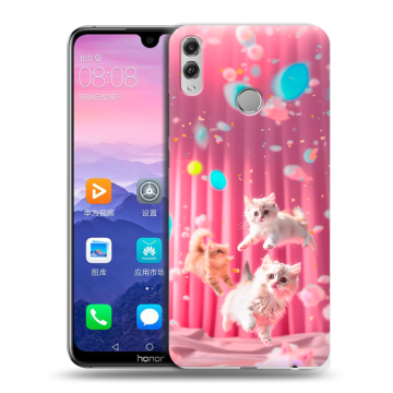 Пластиковый чехол на Huawei Honor 8X Max с принтом милые котики Пластиковый чехол на Huawei Honor 8X Max с принтом милые котики
