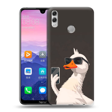 Пластиковый чехол на Huawei Honor 8X Max с принтом утка в очках