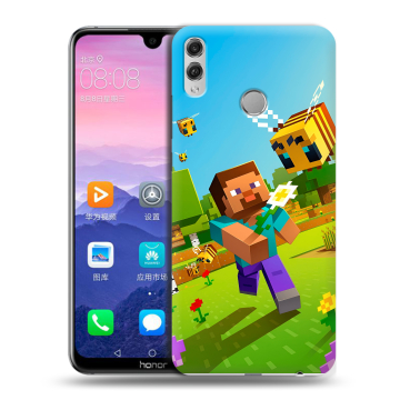Пластиковый чехол на Huawei Honor 8X Max с принтом Майнкрафт Minecraft
