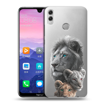 Пластиковый чехол на Huawei Honor 8X Max с принтом Львы