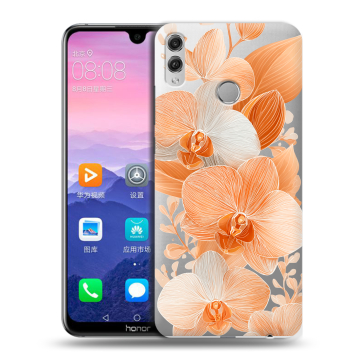 Пластиковый чехол на Huawei Honor 8X Max с принтом Бежевые цветы