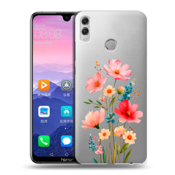 Пластиковый чехол на Huawei Honor 8X Max с принтом Цветы