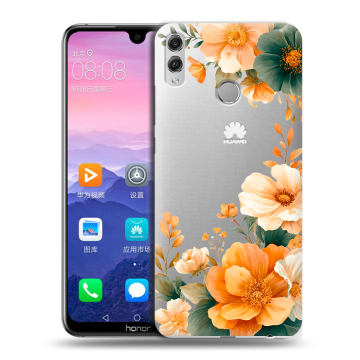 Пластиковый чехол на Huawei Honor 8X Max с принтом Цветы принт