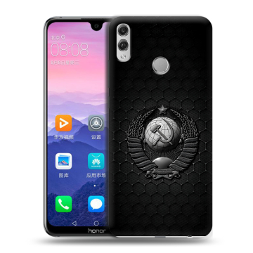Пластиковый чехол на Huawei Honor 8X Max с принтом Герб Флаг СССР