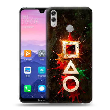 Пластиковый чехол на Huawei Honor 8X Max с принтом Squid Game Игра кальмара