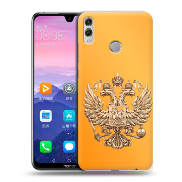 Пластиковый чехол на Huawei Honor 8X Max с принтом Герб Флаг России