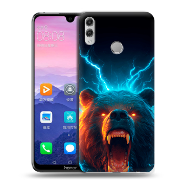Пластиковый чехол на Huawei Honor 8X Max с принтом Медведь