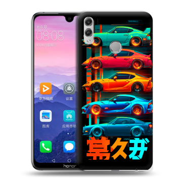 Пластиковый чехол на Huawei Honor 8X Max с принтом машины тачки