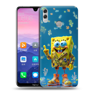 Пластиковый чехол на Huawei Honor 8X Max с принтом Спанч боб Спанчбоб