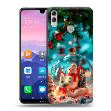 Пластиковый чехол на Huawei Honor 8X Max с принтом Новый год