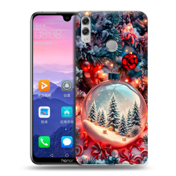 Пластиковый чехол на Huawei Honor 8X Max с принтом Новый год