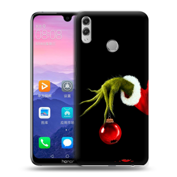 Пластиковый чехол на Huawei Honor 8X Max с принтом Новый год Гринч