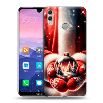 Пластиковый чехол на Huawei Honor 8X Max с принтом Новый год Пластиковый чехол на Huawei Honor 8X Max с принтом Новый год