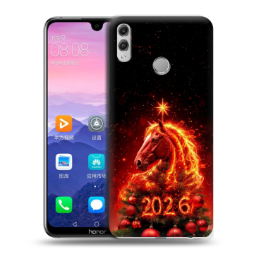 Пластиковый чехол на Huawei Honor 8X Max с принтом Новый год Пластиковый чехол на Huawei Honor 8X Max с принтом Новый год