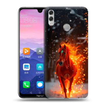 Пластиковый чехол на Huawei Honor 8X Max с принтом Новый год Пластиковый чехол на Huawei Honor 8X Max с принтом Новый год