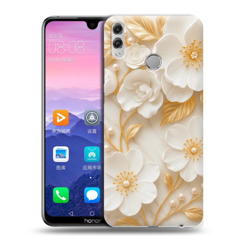 Пластиковый чехол на Huawei Honor 8X Max с принтом Цветы Пластиковый чехол на Huawei Honor 8X Max с принтом Цветы