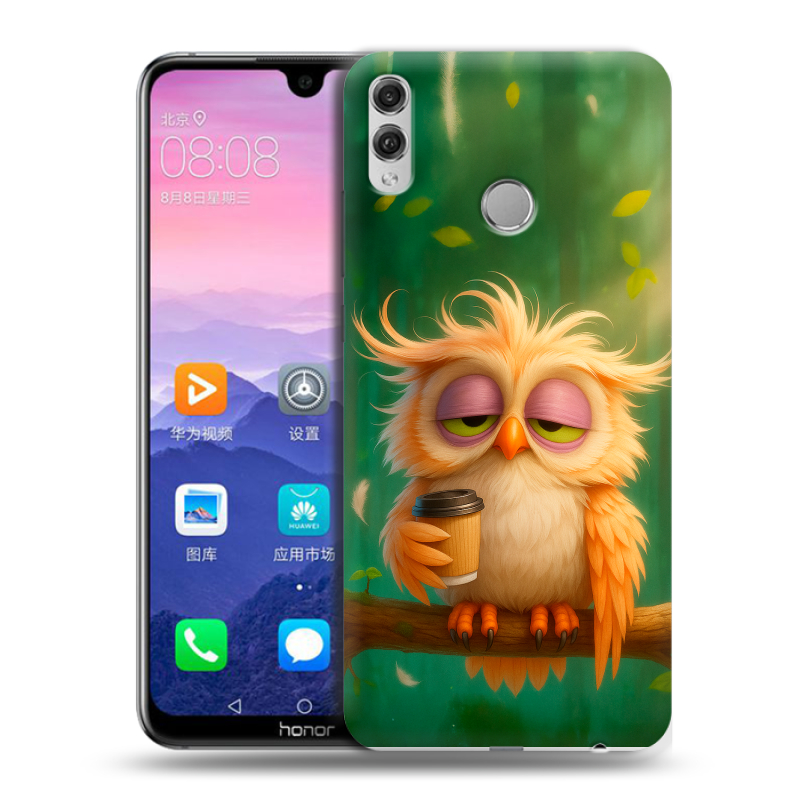 Пластиковый чехол на Huawei Honor 8X Max с принтом сова Пластиковый чехол на Huawei Honor 8X Max с принтом сова