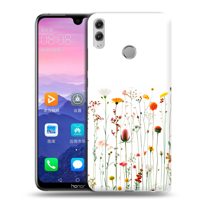 Пластиковый чехол на Huawei Honor 8X Max с принтом цветы Пластиковый чехол на Huawei Honor 8X Max с принтом цветы