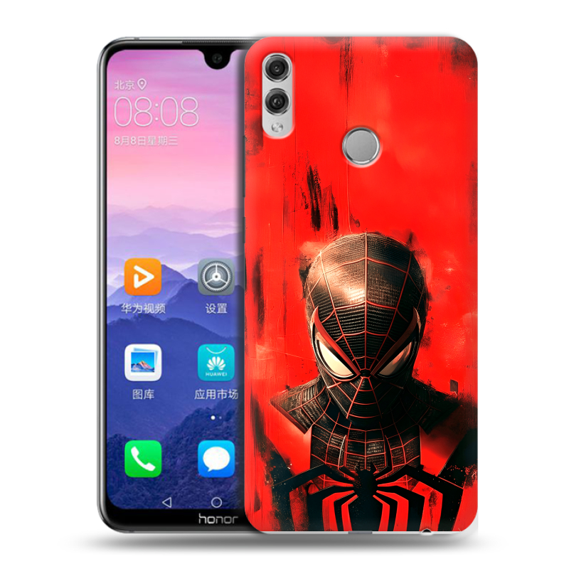 Пластиковый чехол на Huawei Honor 8X Max с принтом человек паук spiderman Пластиковый чехол на Huawei Honor 8X Max с принтом человек паук spiderman
