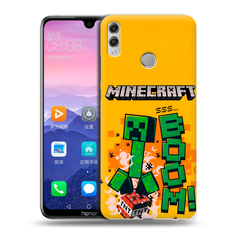 Пластиковый чехол на Huawei Honor 8X Max с принтом Майнкрафт Minecraft Пластиковый чехол на Huawei Honor 8X Max с принтом Майнкрафт Minecraft