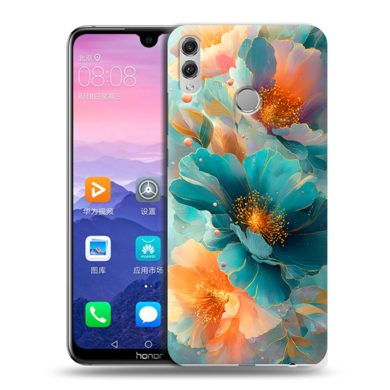 Пластиковый чехол на Huawei Honor 8X Max с принтом Цветы Пластиковый чехол на Huawei Honor 8X Max с принтом Цветы