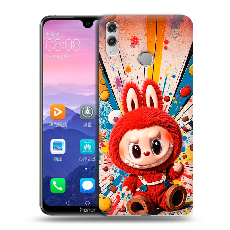 Пластиковый чехол на Huawei Honor 8X Max с принтом Labubu Лабубу Пластиковый чехол на Huawei Honor 8X Max с принтом Labubu Лабубу