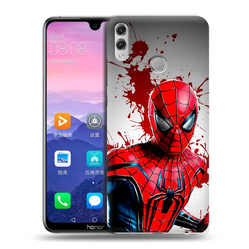 Пластиковый чехол на Huawei Honor 8X Max с принтом Spiderman Человек паук Пластиковый чехол на Huawei Honor 8X Max с принтом Spiderman Человек паук