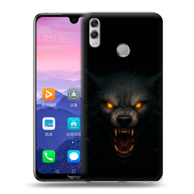 Пластиковый чехол на Huawei Honor 8X Max с принтом Волк Пластиковый чехол на Huawei Honor 8X Max с принтом Волк