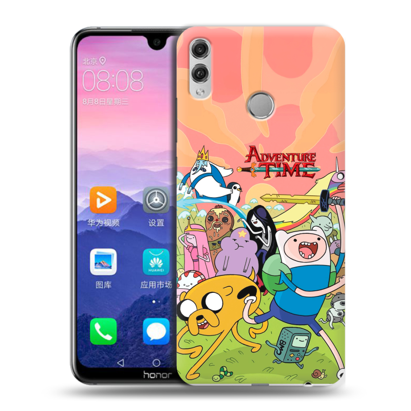 Пластиковый чехол на Huawei Honor 8X Max с принтом Adventure time Время приключений Пластиковый чехол на Huawei Honor 8X Max с принтом Adventure time Время приключений