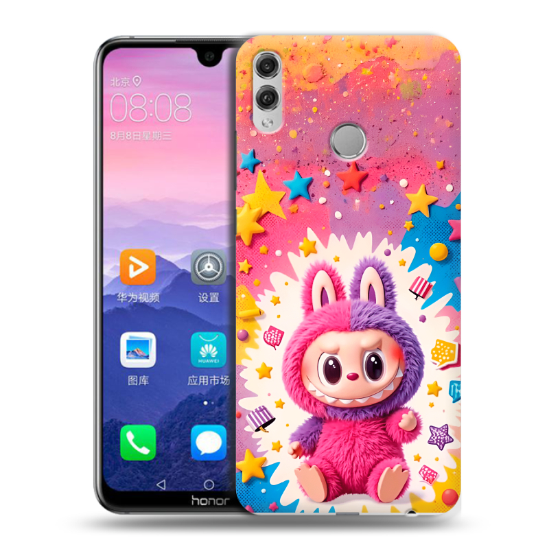 Пластиковый чехол на Huawei Honor 8X Max с принтом Labubu Лабубу Пластиковый чехол на Huawei Honor 8X Max с принтом Labubu Лабубу