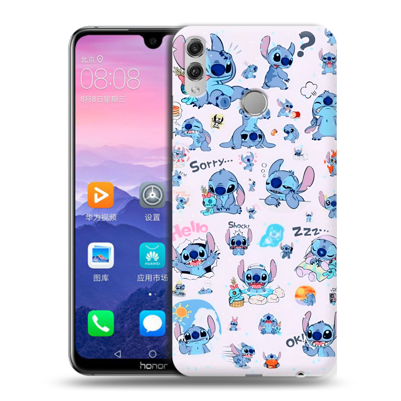 Пластиковый чехол на Huawei Honor 8X Max с принтом Лило и Стич Пластиковый чехол на Huawei Honor 8X Max с принтом Лило и Стич