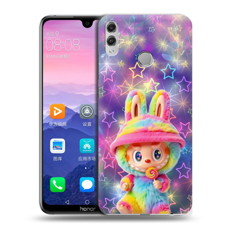 Пластиковый чехол на Huawei Honor 8X Max с принтом Labubu Лабубу Пластиковый чехол на Huawei Honor 8X Max с принтом Labubu Лабубу