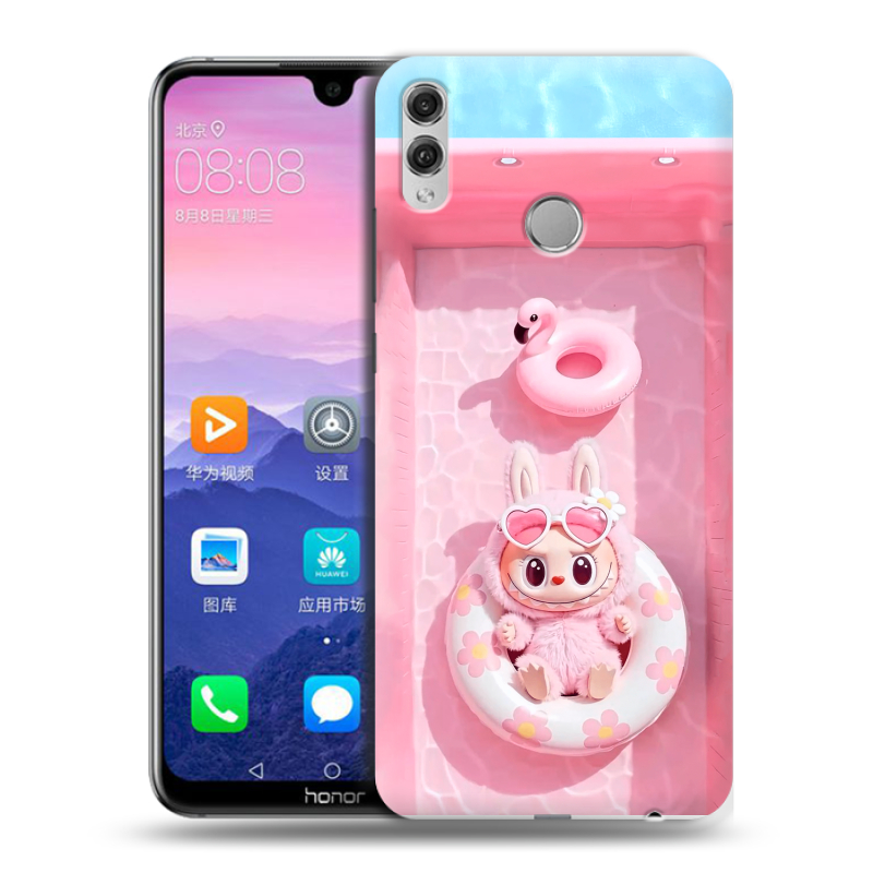 Пластиковый чехол на Huawei Honor 8X Max с принтом Labubu Лабубу Пластиковый чехол на Huawei Honor 8X Max с принтом Labubu Лабубу
