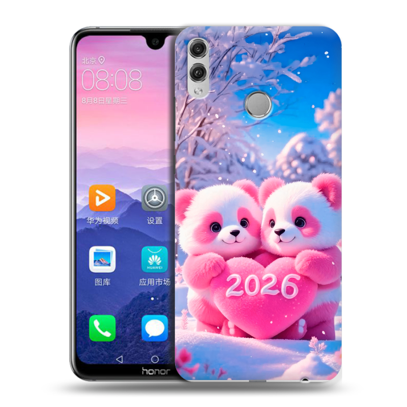 Пластиковый чехол на Huawei Honor 8X Max с принтом Новый год Пластиковый чехол на Huawei Honor 8X Max с принтом Новый год