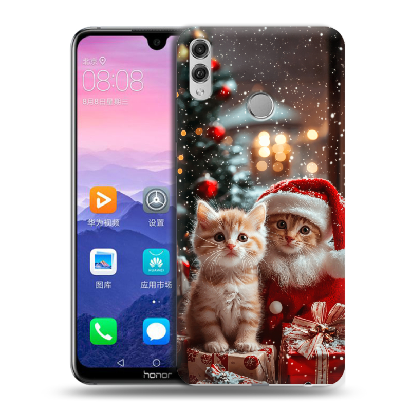 Пластиковый чехол на Huawei Honor 8X Max с принтом Новый год Пластиковый чехол на Huawei Honor 8X Max с принтом Новый год