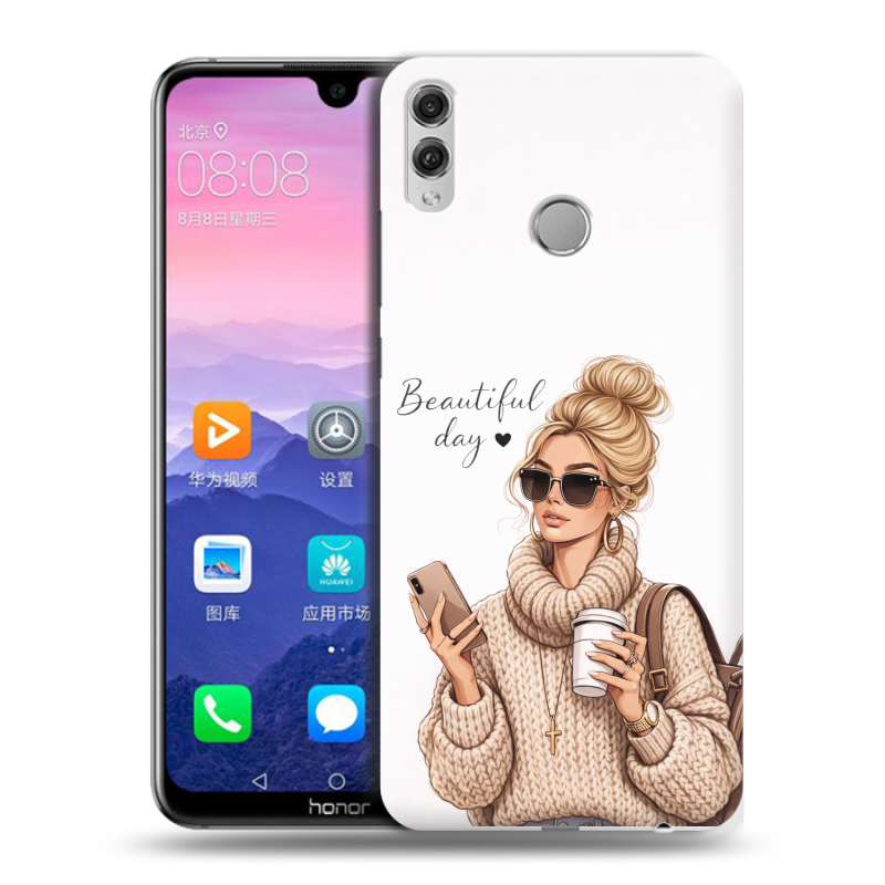 Пластиковый чехол на Huawei Honor 8X Max с принтом женский Пластиковый чехол на Huawei Honor 8X Max с принтом женский
