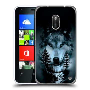 Пластиковый чехол на Nokia Lumia 620 с принтом Лесной волк Пластиковый чехол на Nokia Lumia 620 с принтом Лесной волк