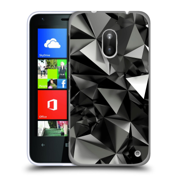 Пластиковый чехол на Nokia Lumia 620 с принтом Черные кристаллы
