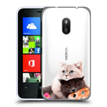 Пластиковый чехол на Nokia Lumia 620 с принтом Кошки
