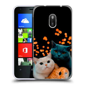 Пластиковый чехол на Nokia Lumia 620 с принтом Кошки
