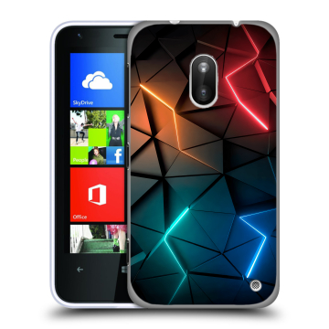 Пластиковый чехол на Nokia Lumia 620 с принтом Абстракция неон Пластиковый чехол на Nokia Lumia 620 с принтом Абстракция неон