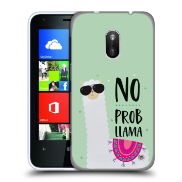 Пластиковый чехол на Nokia Lumia 620 с принтом Лама
