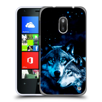 Пластиковый чехол на Nokia Lumia 620 с принтом Волки