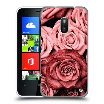 Пластиковый чехол на Nokia Lumia 620 с принтом Цветы розы